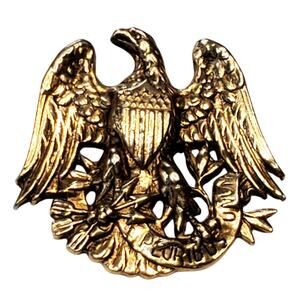 Vintage Sarah Coventry American Bald Eagle Brooch 1.25" Signed Gold Tone